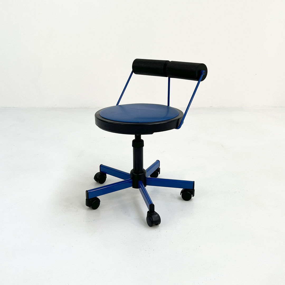 Adjustable Blue Desk Chair from Bieffeplast, 1980s 모이아띠