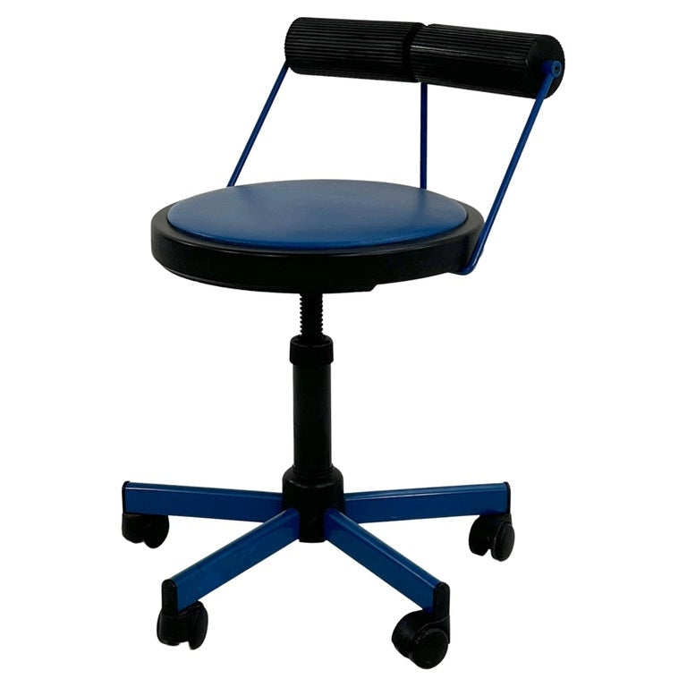 Electric Blue Desk Chair from Bieffeplast, 1980s 모이아띠